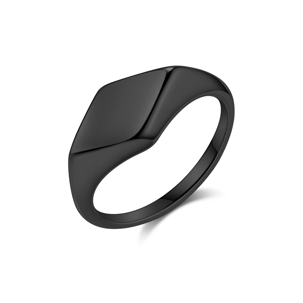 Wholesale Simple diamond geometric high-end design ring